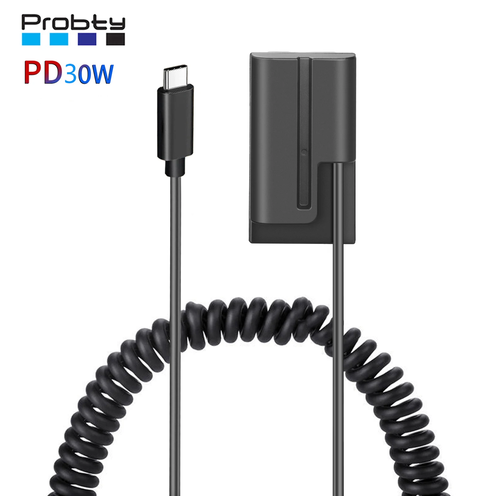 Batería simulada PD30W USB-C NP-F550 NPF550 para Sony NP-F550/770/570 NP-F970 CCD-SC55 TR516 luz Led y sensación/Monitor