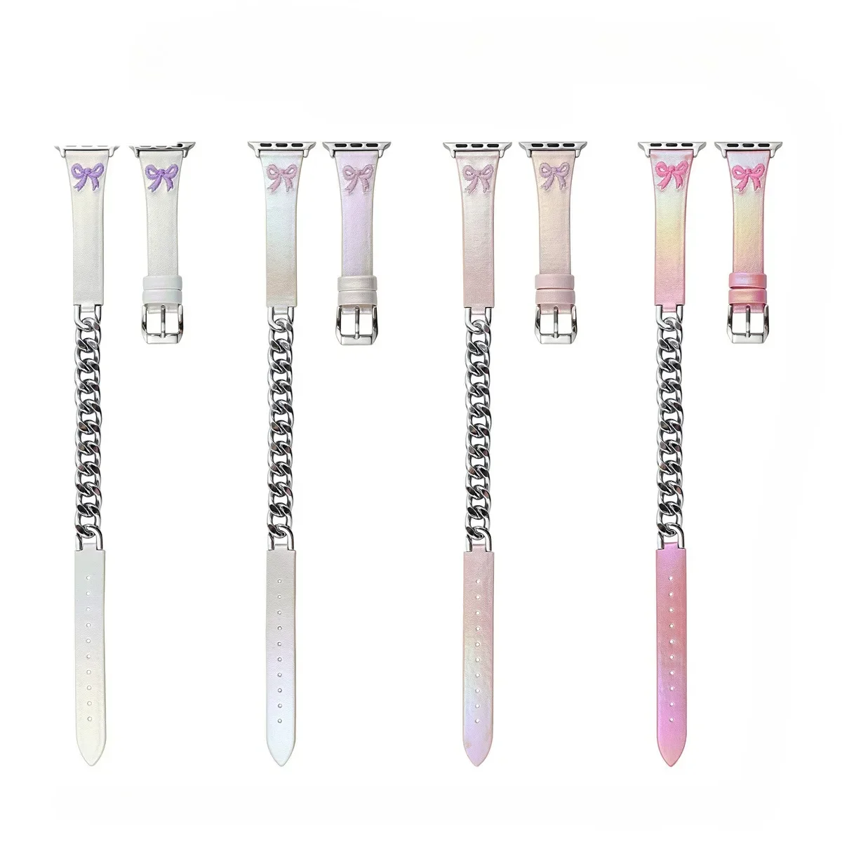 Correa de reloj para Apple Watch 42/44/45/46/49mm 40/41mm correa de reloj de moda de cuero PU para reloj serie Ultra2 11/10/9/8/7/6