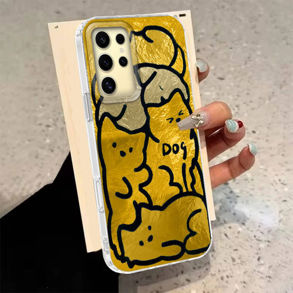 Para Samsung Galaxy S25 Edge S24 S23 S22 S21 S20 FE Plus Ultra Line Puppy Blue Vortex patrón parachoques trasero a prueba de golpes funda de teléfono - imagen 5