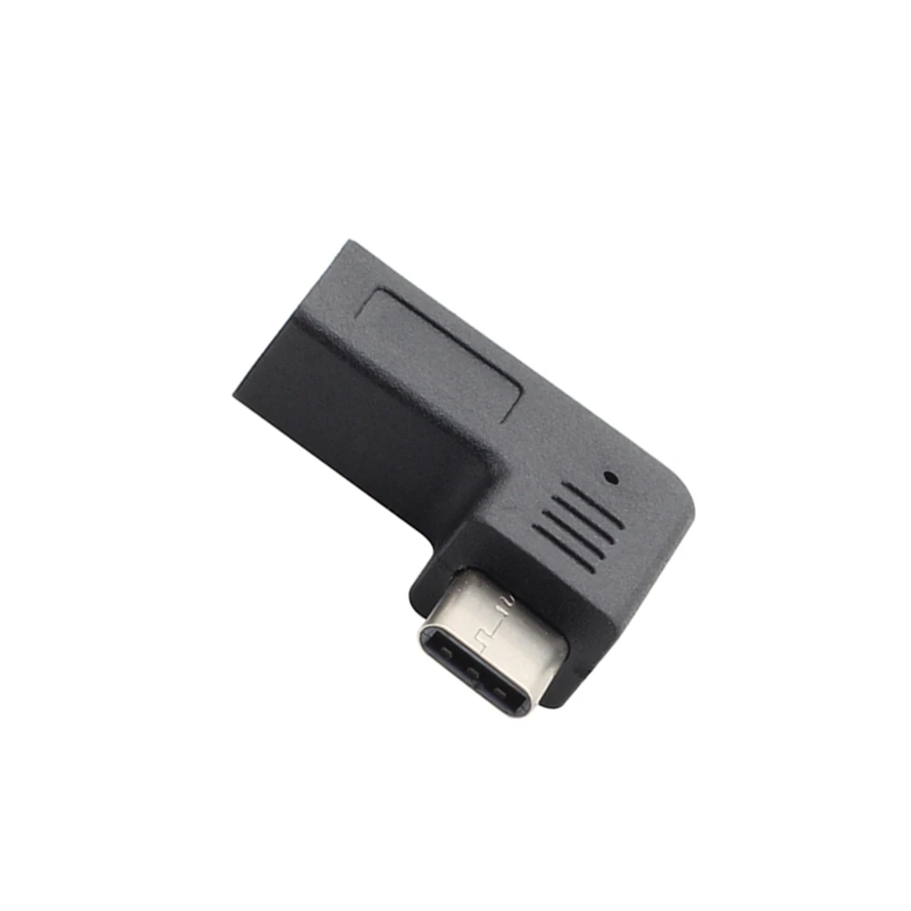 USB-C Tipo-C 3.1 Macho a Micro USB 2.0 Adaptador de datos hembra de 5 pines 90 °   Diseño del codo del enchufe del acoplador tipo en ángulo - imagen 3