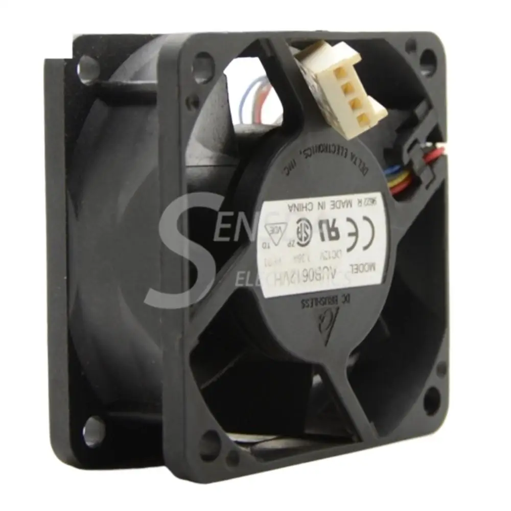 Ventilador de 60 mm para Delta AUB0612VH 60 mm 12 V 0.36A PWM Ventilador de enfriamiento de 4 cables con doble rodamiento de bolas de precisión, función de termostato - imagen 2
