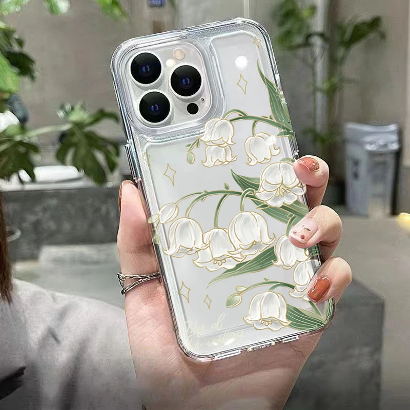 Funda de teléfono de silicona transparente con flores de tulipanes blancos para Xiaomi Redmi Note 14 13 12 Pro Plus 5G 12S 11S 11 10 14C 13C 12C - imagen 5