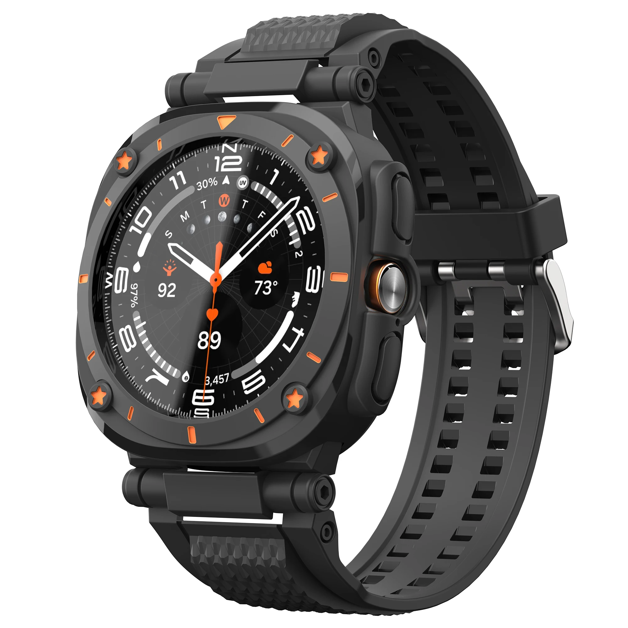 Funda deportiva resistente para reloj, funda protectora para Samsung Galaxy Watch Ultra de 47mm con banda protectora de TPU con correa