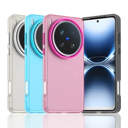 Funda mate translúcida para Vivo X200 Ultra con borde de TPU