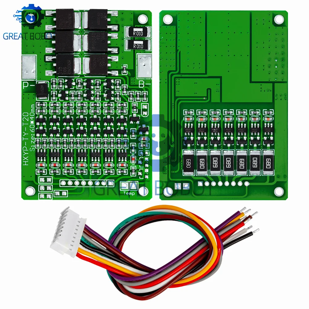 Placa de protección de batería de litio 7S 25,9 V 29,4 V 7S 18650, protección equilibrada de carga y descarga, límite de corriente de 15A - imagen 5