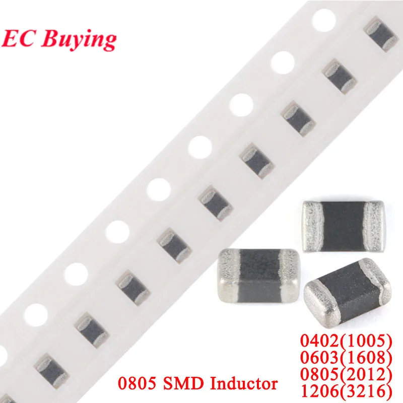 20-100 Uds 0805 1206 Inductor SMD 1UH 2.2UH 2.7UH 3.3UH 4.7UH 5.6UH 6.8UH 7.5UH 8.2UH 10UH 22UH 33UH 47UH 68UH 100UH 100NH 2.2NH