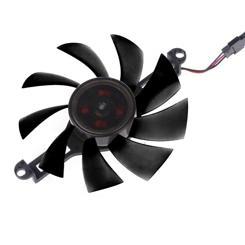 F3KE 1Pair Graphics Tarjeta enfriamiento VGA Coolers Ventilador 4 Pin 4 cables para Radeon RX 580 RX55 - imagen 2