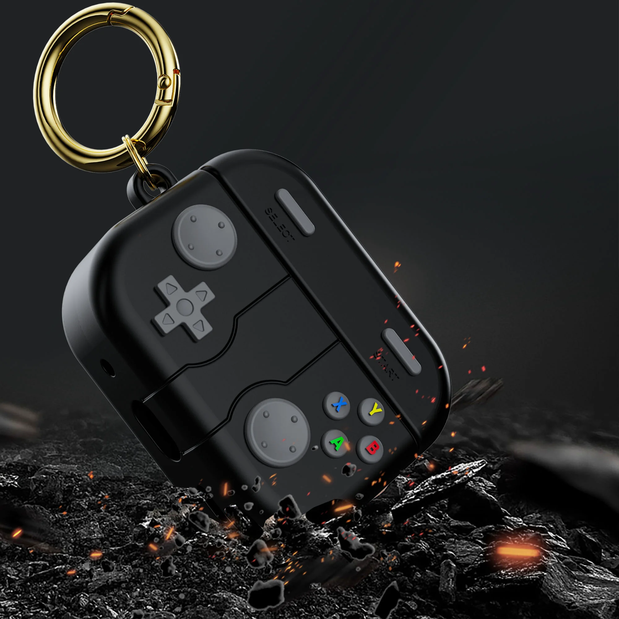 Compatible con funda AirPods Pro de 2.a / 1.a generación, funda protectora de silicona suave con diseño de controlador de consola de juegos para Ai - imagen 5