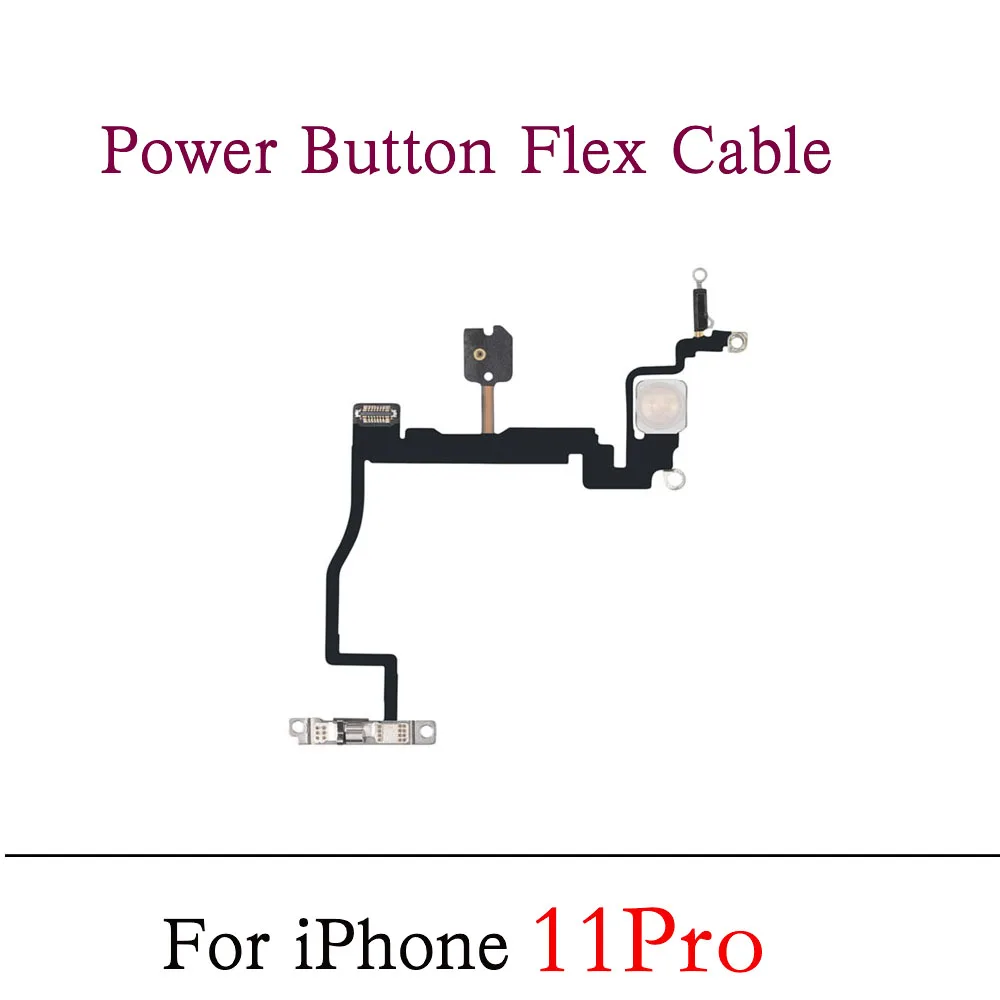 Cable flexible de encendido y apagado para iPhone 11 Pro Max con piezas de repuesto de unidad de micrófono y linterna - imagen 3
