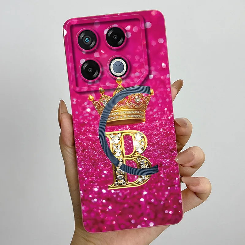 Para Infinix GT 20 Pro funda de lujo corona letra funda trasera de silicona suave para Infinix GT20 Pro GT20Pro Coque Infinix X6871 Fundas - imagen 3