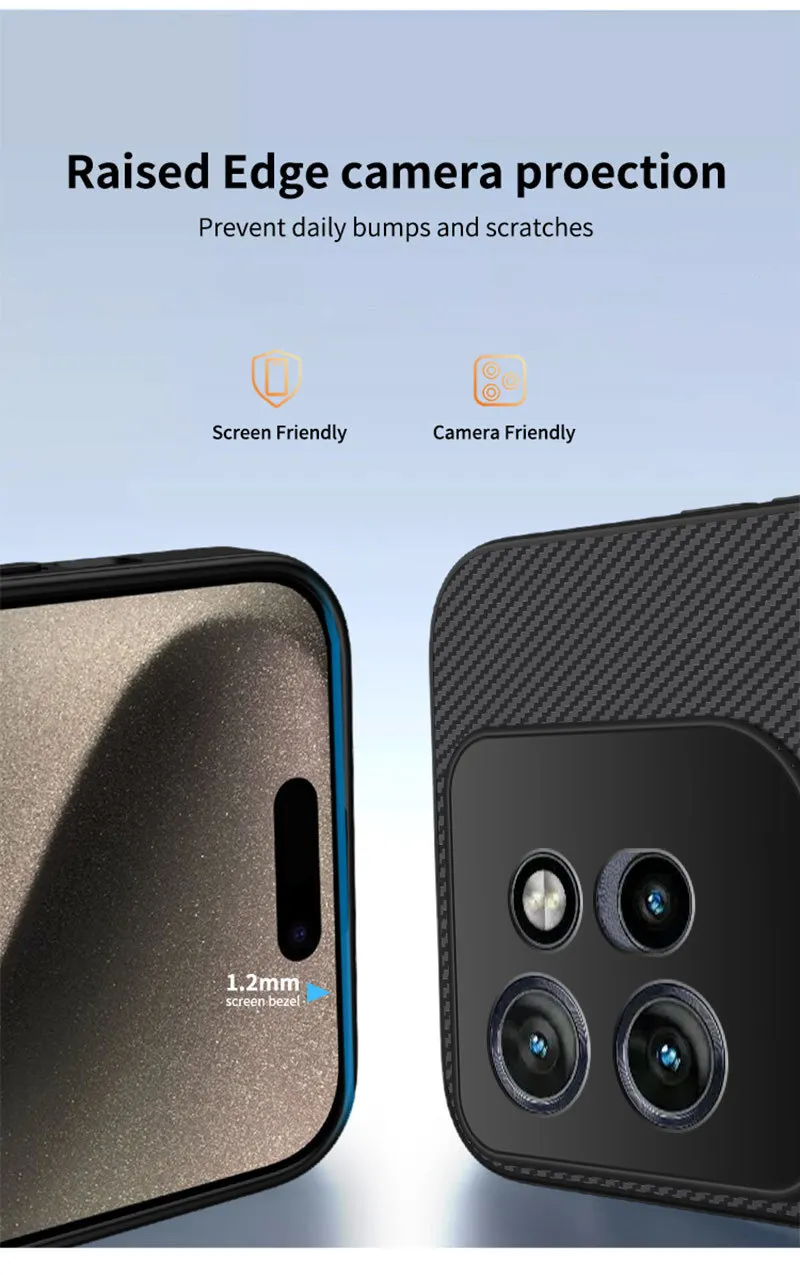 Para Motorola Moto G67 Power Edge 70 X70 Air funda de silicona suave de fibra de carbono funda protectora trasera magnética para Edge70 - imagen 3