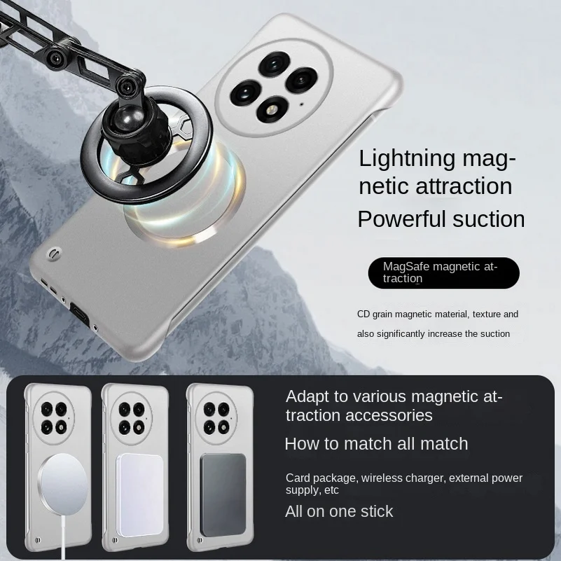 Funda de teléfono magnética Magsafe de marco delgado para OnePlus 13T 13 13R 12R 11R One Plus nord 5 ce5 cubierta protectora de cámara mate dura delgada - imagen 3