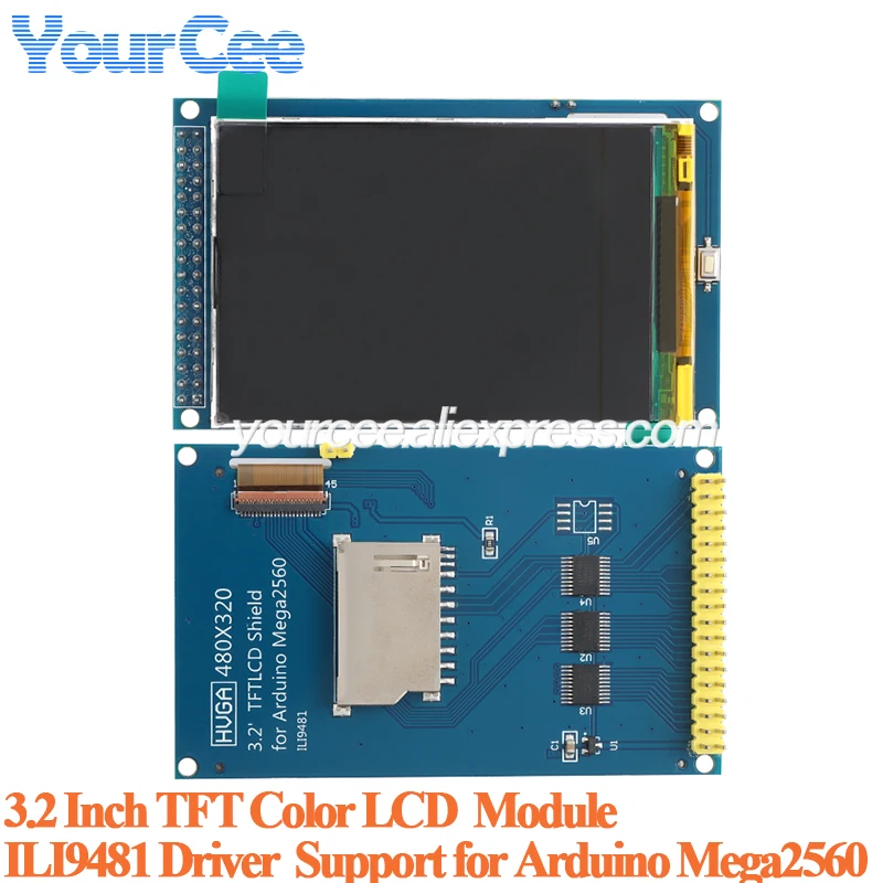 Módulo de pantalla a Color TFT LCD de 3,2 pulgadas RGB 65K resolución 320X480 controlador ILI9481 HD compatible con Arduino Mega2560