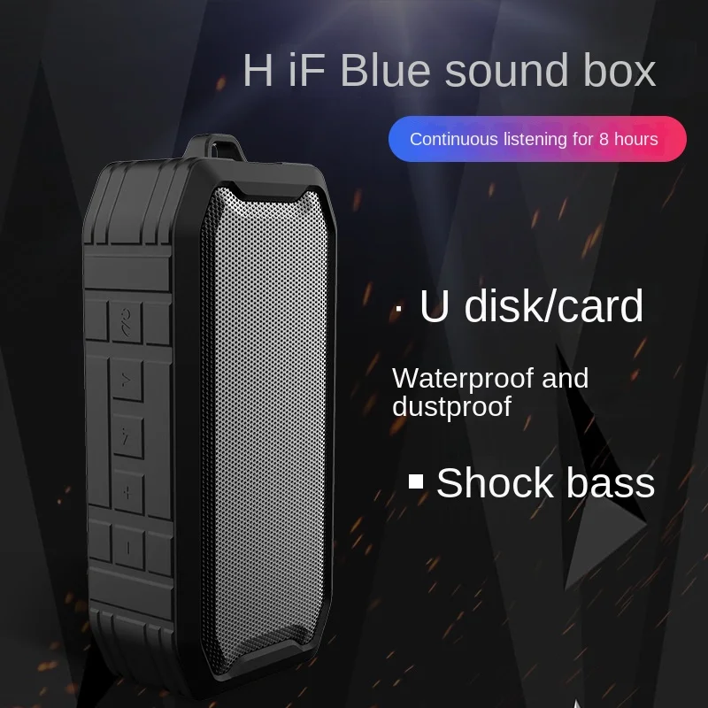 Altavoz Bluetooth portátil para bicicleta, Subwoofer inalámbrico TWS con Radio FM para exteriores, IPX7, resistente al agua, caja de Sonido envolvente estéreo 360 - imagen 5