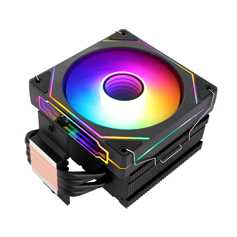 XUANFENG-enfriador refrigerado por aire para Cpu, totalmente blanco y negro, 4 tubos de calor usados para AM4 AM5 x79 x99 i5 i7 i9, ventilador de rodamiento hidráulico de ordenador de 120mm - imagen 4