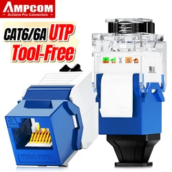 AMPCOM Jack Keystone RJ45 CAT6A UTP - Sin Herramientas 10Gbps