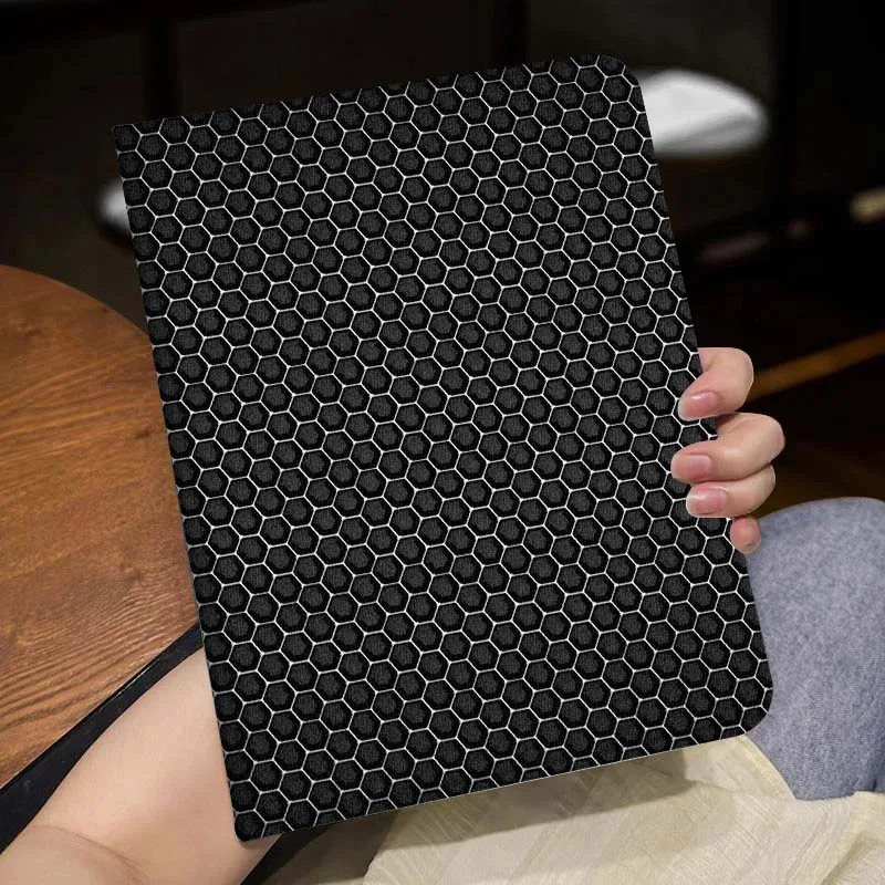 Patrón de fibra de carbono de panal para Huawei MediaPad MatePad Pro Air 12 X T5 T10S M6 M5 C5e SE 11 11,5 12,2 pulgadas funda para tableta - imagen 3