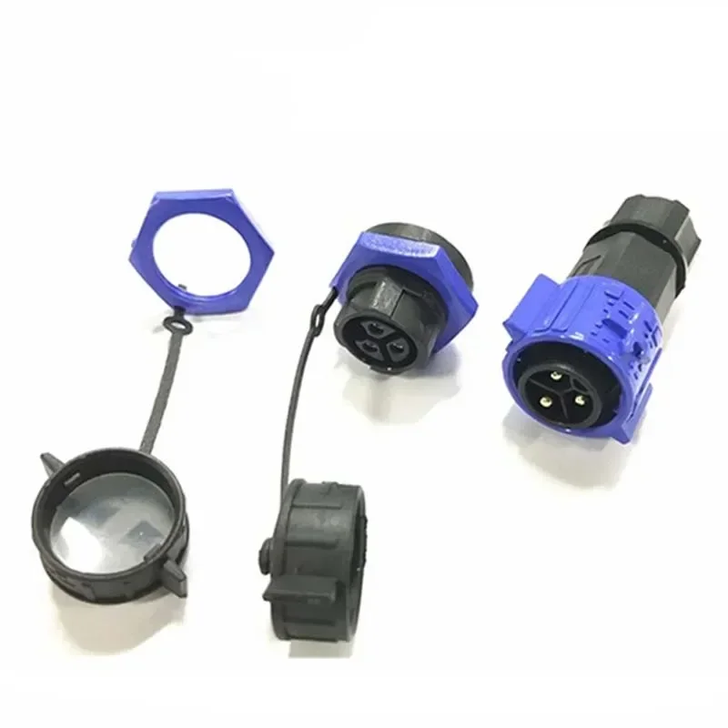 Conector de Cable eléctrico M25 50A, resistente al agua, 500V, IP67, 2, 3, 4 pines, autobloqueo, carga de bicicleta eléctrica, enchufe de Panel de aviación - imagen 2