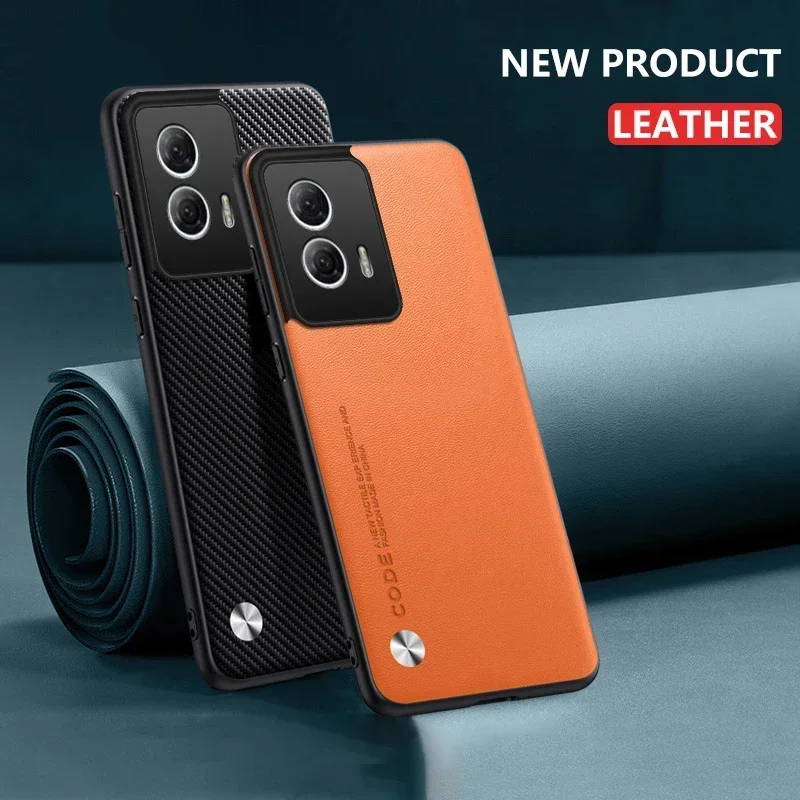 Leather Case for Motorola Moto G85 Carbon Fiber Matte Silicone Protection Hard Full Camera Phone Cover MotorolaMotoG85 XT2427-3 - imagen 5