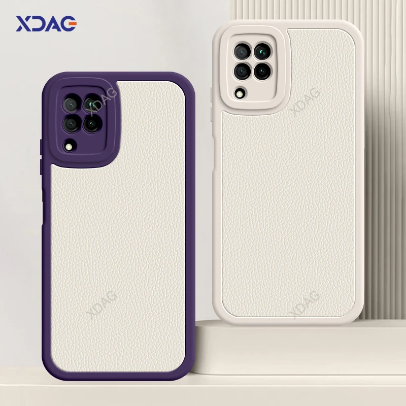 Funda de lujo con diseño de Litchi Peel para Huawei P40 Lite P40Lite 5G, Funda de piel de cordero clásica a prueba de golpes, accesorios - imagen 5