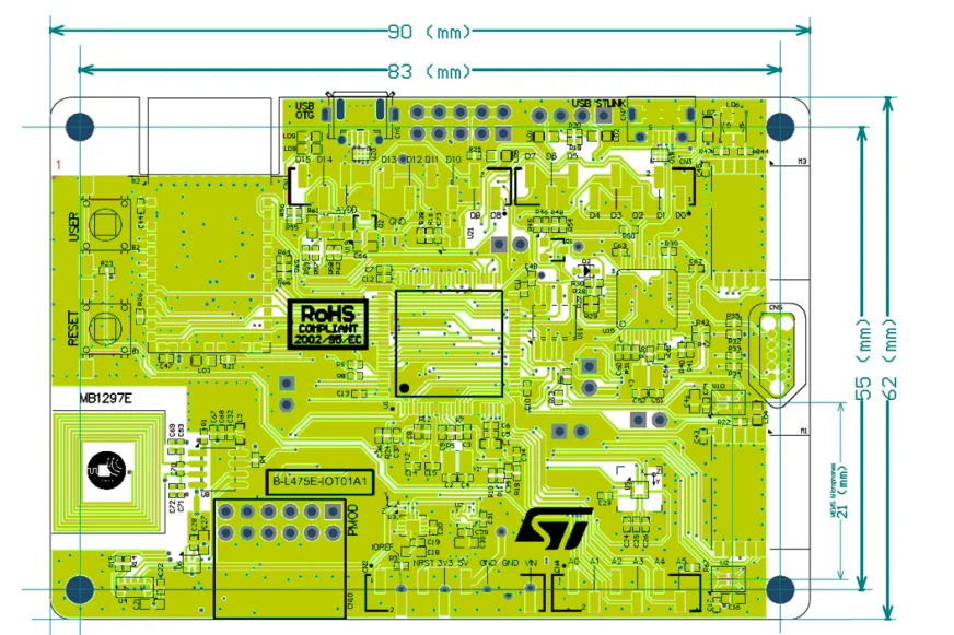 Spot B- L4S5I-IOT01A STM32L4S5VIT6 Internet de las cosas BLE NFC inalámbrico de baja potencia - imagen 2