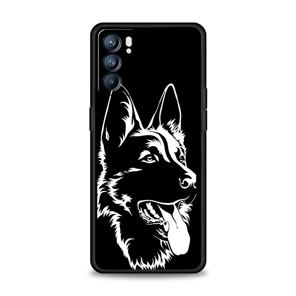 Beauty German Shepherd Dog Case For Oppo Reno14 Reno13 Reno12 11 F 10 Find X5 X9 Pro A54 5G A53 A52 A9 A78 4G A79 A80 A98 Cover - imagen 4
