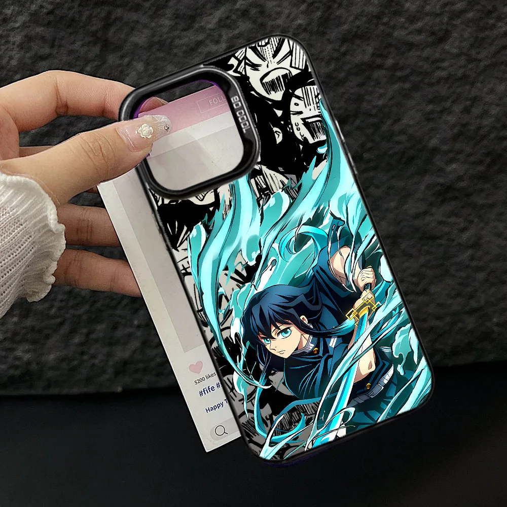 Funda de Anime con ojos Demon Slayer de cómic para Realme 14 5G Pro Plus 12 11 Pro C75 C53 C55 C35 C15 C12 C21Y C63 5 5I, cubierta mate IMD - imagen 2
