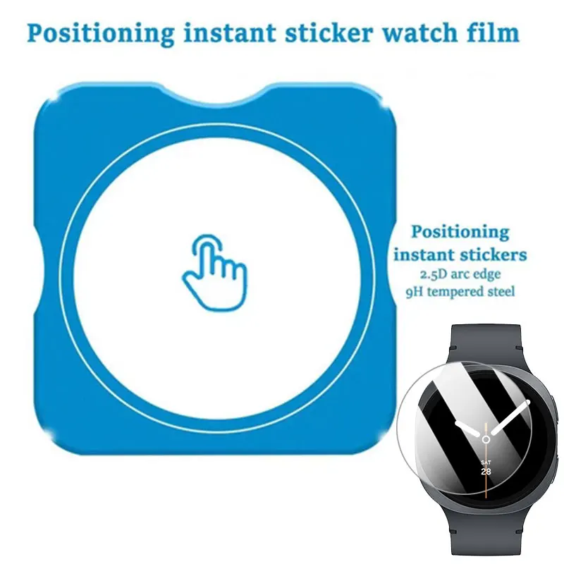 Película de vidrio HD para Samsung Galaxy Watch 8, 40mm, 44mm, LTE/Galaxy 8, Classic, 46mm, protectores de pantalla con instalación de alineación automática - imagen 3