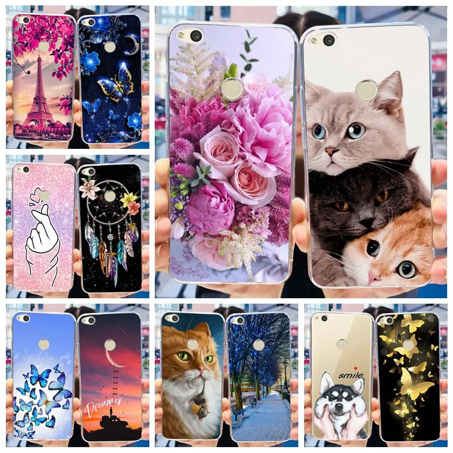 Funda de silicona suave para teléfono Huawei P8 Lite 2017, carcasa con dibujos de flores populares, parachoques, 2017