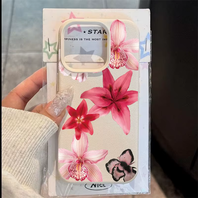 Funda de teléfono con diseño Floral rosa a la moda para iPhone 17 16 15 14 13 12 11 Pro Max XS X XR 16 Plus 16e cubierta de silicona suave a prueba de golpes - imagen 4