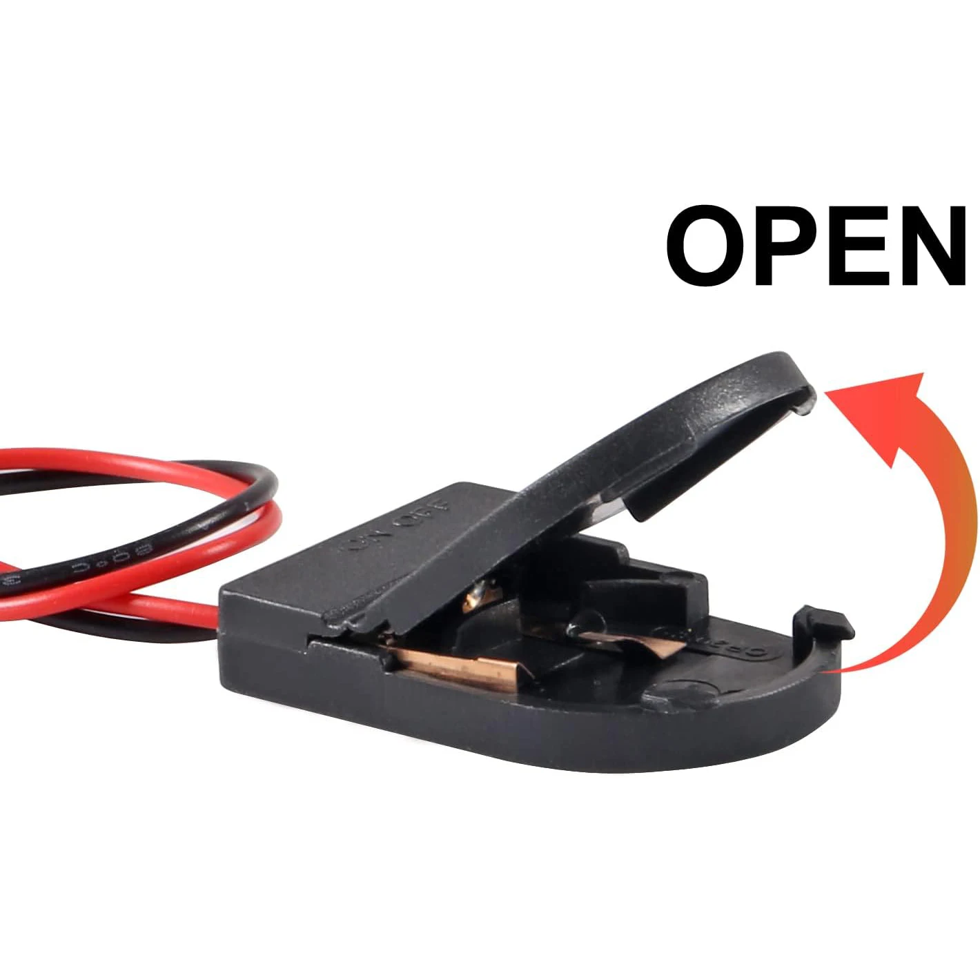 Soporte de batería de 25 uds, soporte de pila de moneda, 1 soporte de batería CR2032 de 3V, soporte de batería de botón con interruptor de encendido y apagado de línea - imagen 5