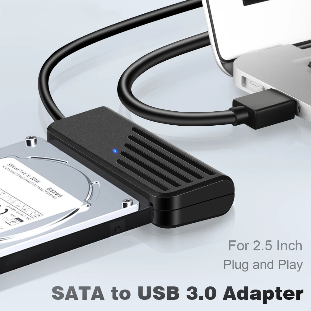 SATA to USB Adapter,Adaptador de SATA a USB, transmisión de datos de alta velocidad, USB 3,0, tipo c a SATA, 5Gbps, para HDD/ SSD de 2,5 pulgadas, convertidor para ordenador portátil - imagen 2