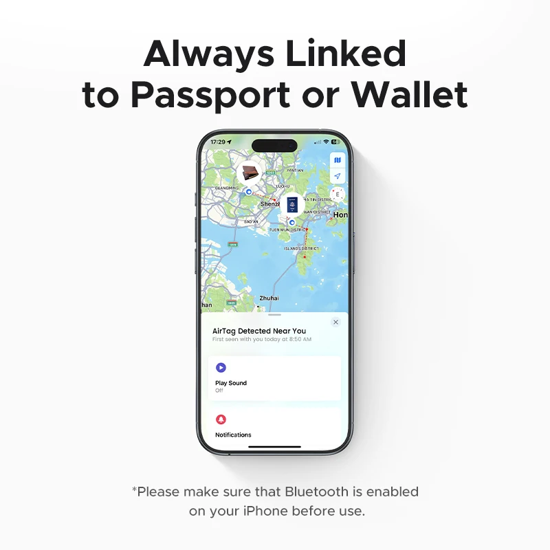 La tarjeta SmartTrack de seguridad UGREEN funciona con Apple Find My Wallet Bluetooth Tracker Buscador de teléfono Resistente al agua (solo iOS) - imagen 3