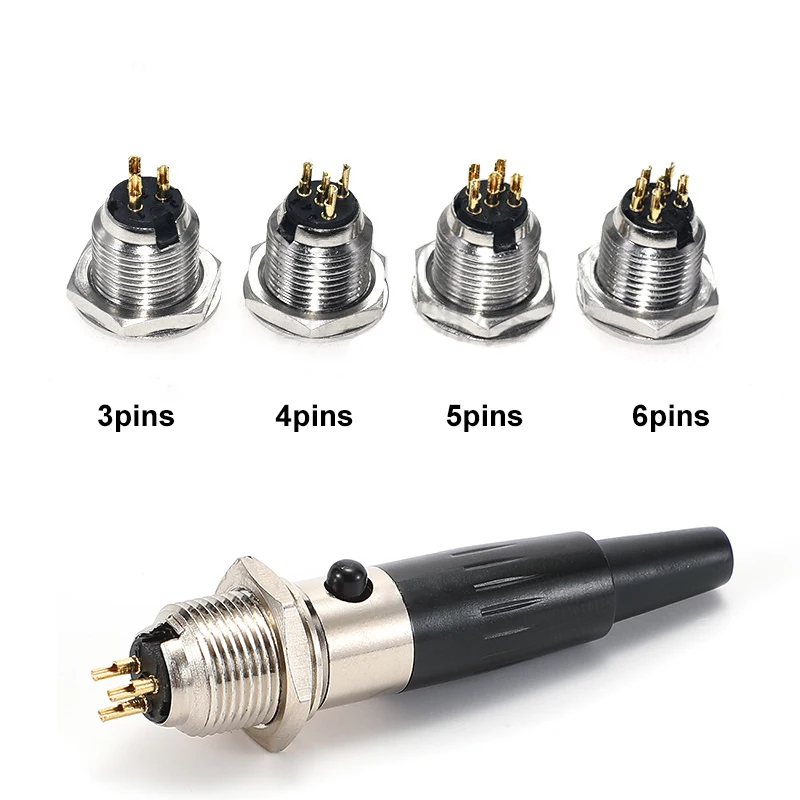 2 uds Mini conector XLR, Mini adaptador de micrófono de micrófono de aviación, conector de soldadura de Cable de altavoz, 3/4/5/6 pines disponibles