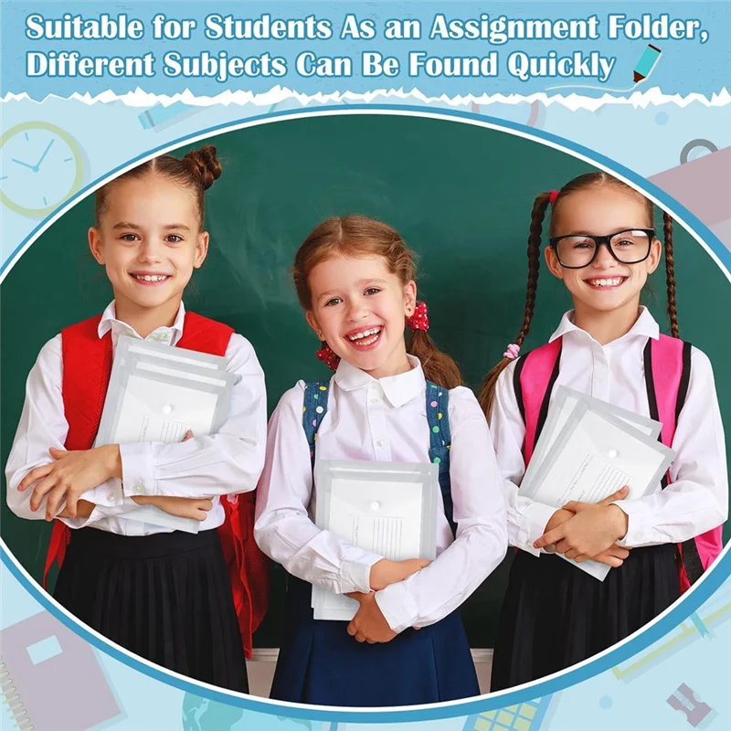 Superior 50 Uds pegatina carpeta de almacenamiento de fotos bolsa de sobre transparente para la escuela hogar Oficina 7,08X9,44 pulgadas