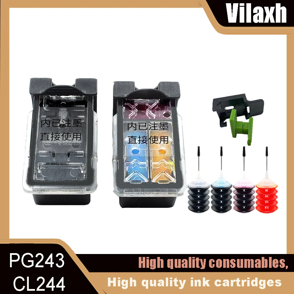 Cartuchos de tinta PG243 CL244 para impresora Canon PG243XL 243XL CL 244XL para impresora Pixma TS3120 3122 MG2522 3022 2922 2920 2520 TR4522
