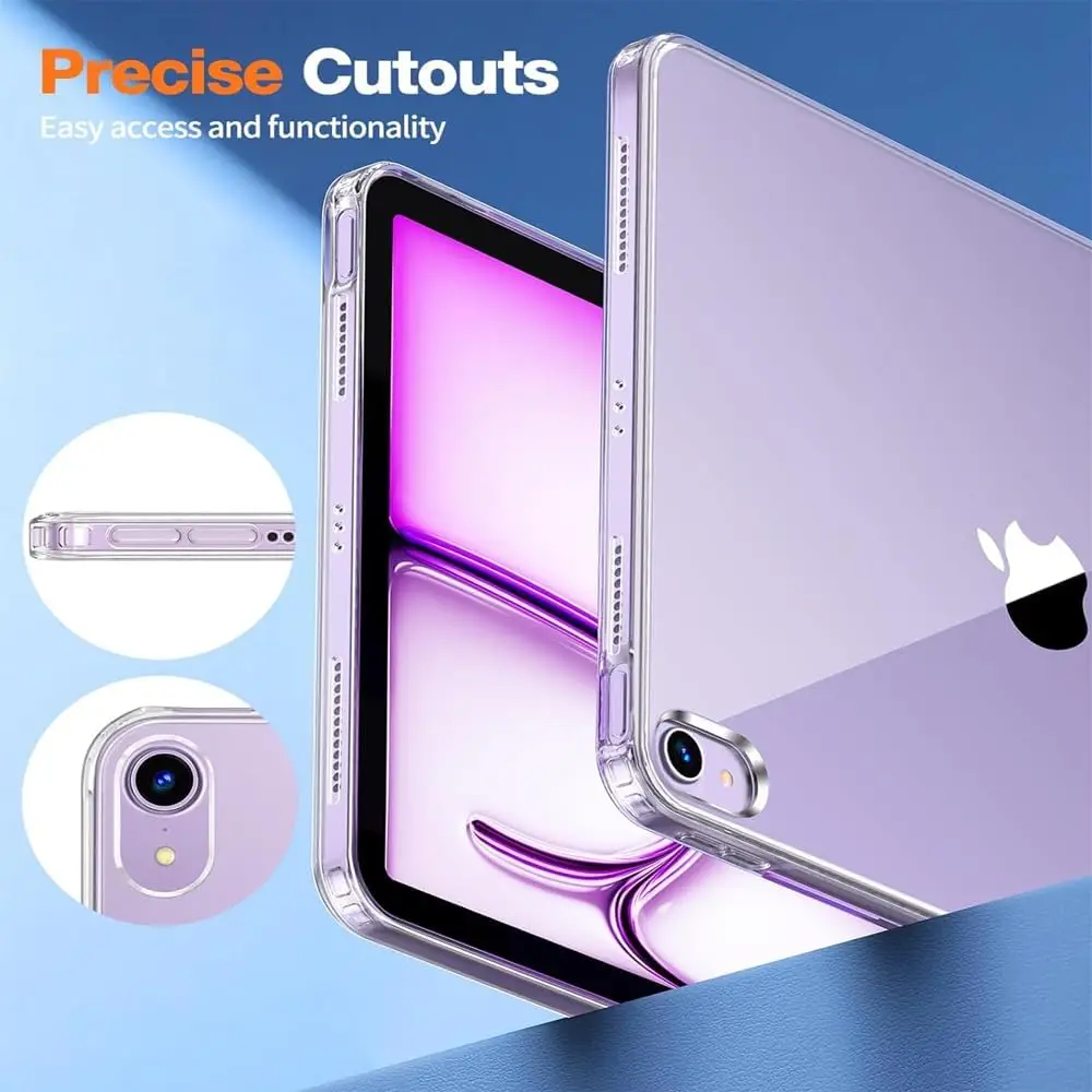 Funda de silicona para iPad Air 11 13 2024, funda transparente suave de TPU, funda trasera para tableta para iPad A2902 A2899 A2900 A2898 - imagen 4