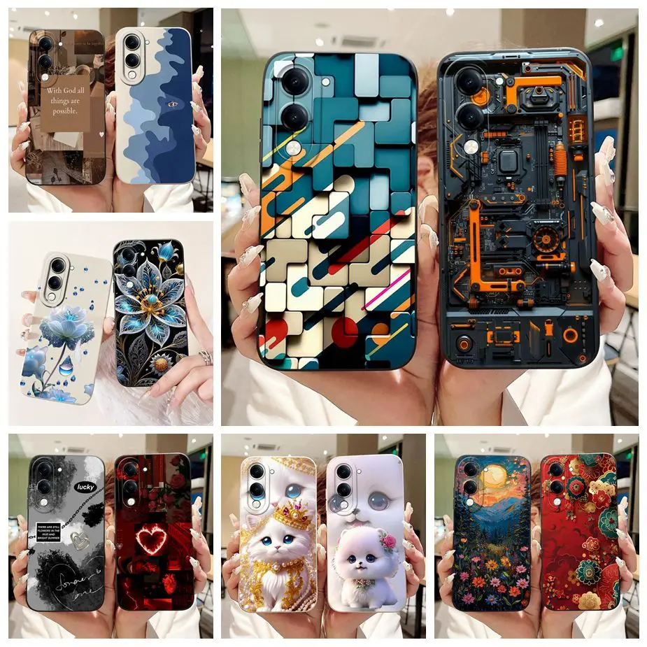 Para Vivo Y04 4G funda V2430 Cool Machine moda cubierta pintada para Vivo Y29 4G VivoY29 5G funda de teléfono suave de TPU para Vivo Y29s Shell