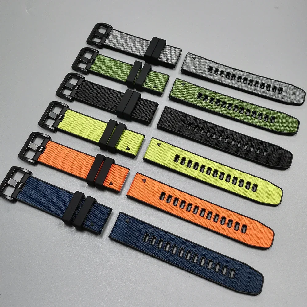 Correa de silicona de nailon para Garmin Tactix 8 7 Pro Delta Bravo/Quatix 8 7X 7/Fenix 7 7X 8 Pro E 6X 6 5X Puls pulsera de liberación rápida - imagen 3