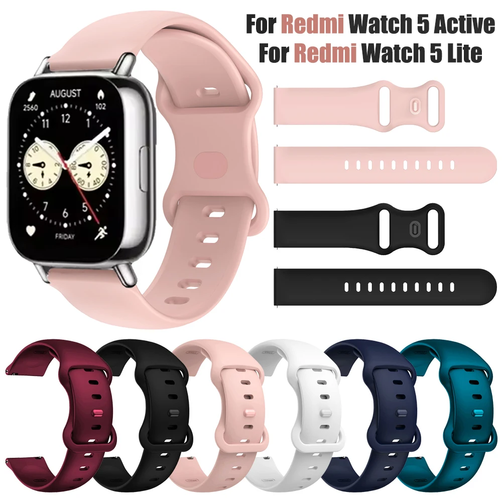 Correa deportiva de silicona para reloj inteligente Redmi 5, pulsera activa de 22mm para Xiaomi Redmi Watch 5 Lite, accesorio de correa
