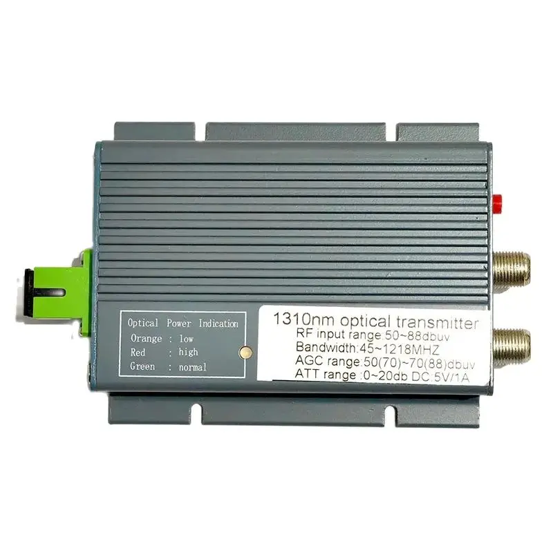 Venta caliente FTTH CATV mini transmisor láser óptico 2 salida 10mw 47-218MHz con AGC oferta especial al por mayor - imagen 3