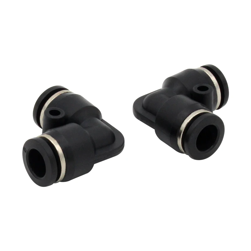 10 unids/lote PV Unión codo PV4 6 8 10 12 14 16 codo neumático tipo L conector de tubo de plástico montaje rápido - imagen 5