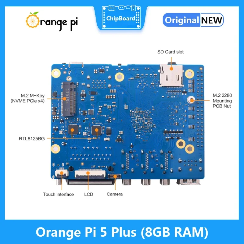 Orange Pi 5 Plus 8GB RAM RK3588 Módulo PCIE Externo Wifi6-BT5.0 SSD Placa de computadora - imagen 3