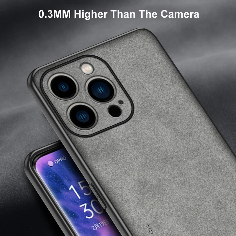 Funda de cuero PU de lujo para iPhone 16 Plus, carcasa trasera de silicona mate, protección completa - imagen 5