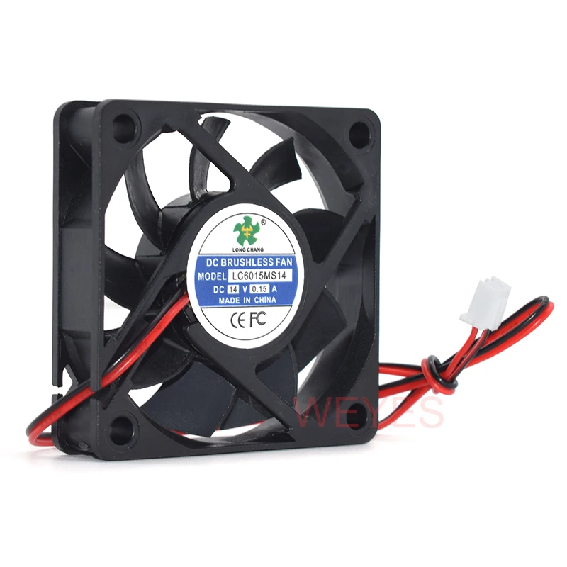 Ventilador de refrigeración de potencia LC6015MS14, 14V, 0.15A, 2 líneas, 6015, 6CM, nuevo - imagen 3