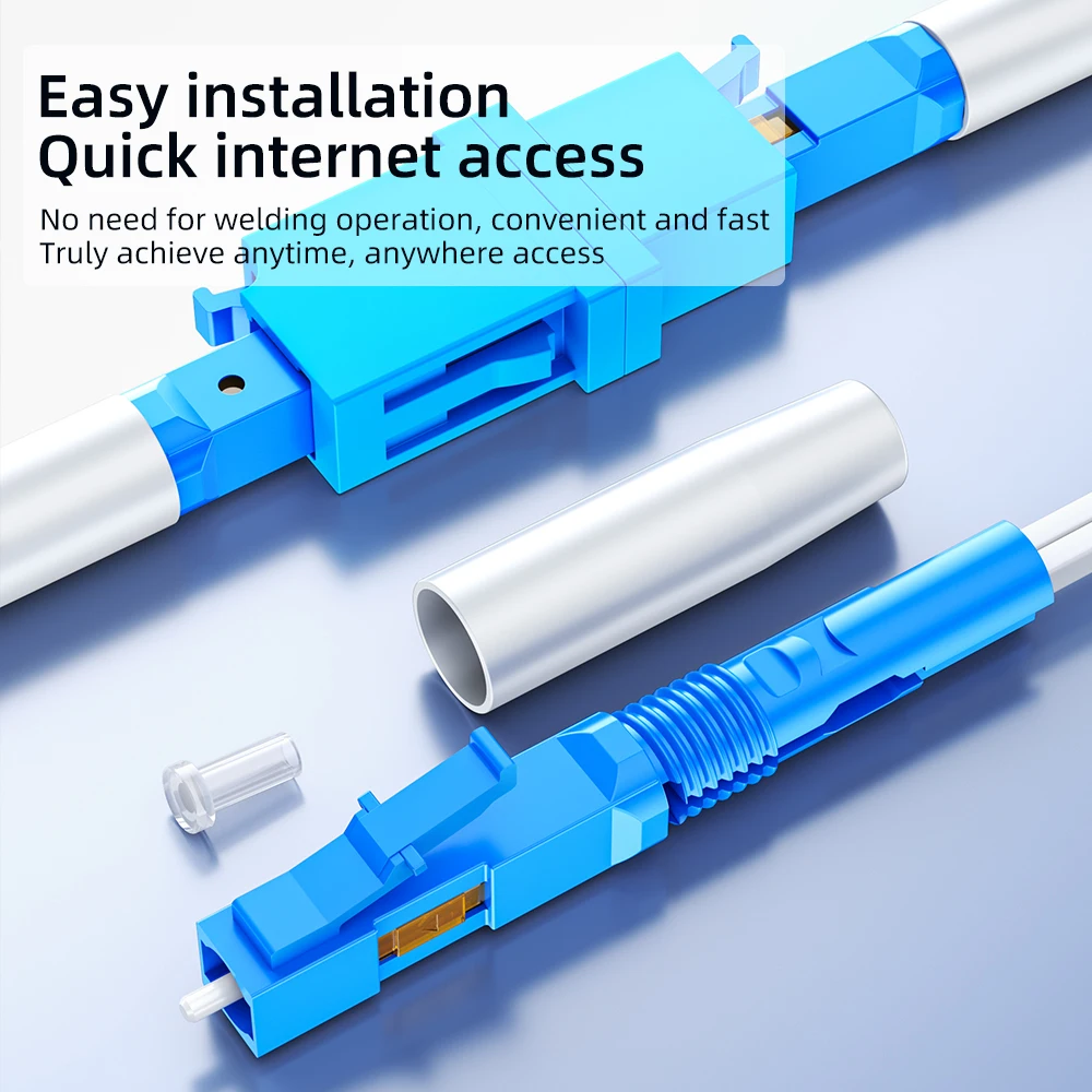 SAIVXIAN 10-100 Uds conector rápido LC conector rápido de fibra óptica monomodo LC tipo integrado conector rápido de fibra óptica FTTH - imagen 2