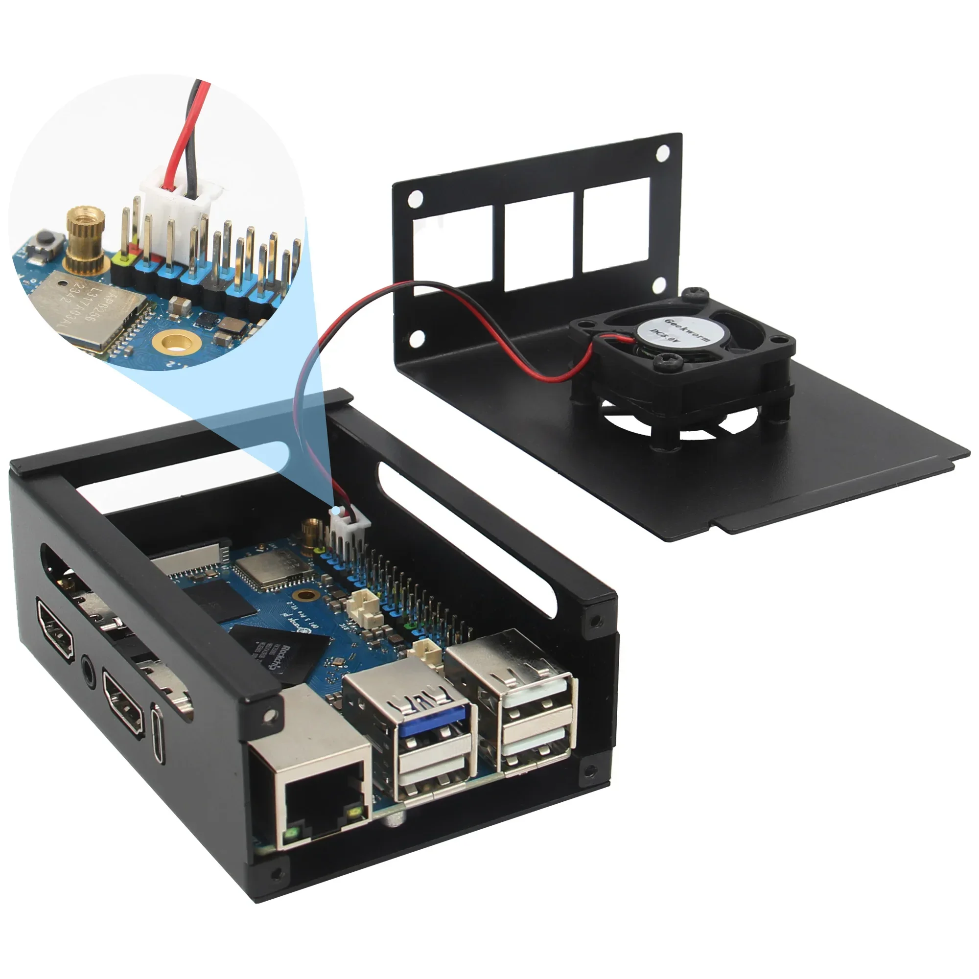 Caja Ultra Metálica Naranja Pi 5 Pro / 5 Max / 5 N515 - imagen 4