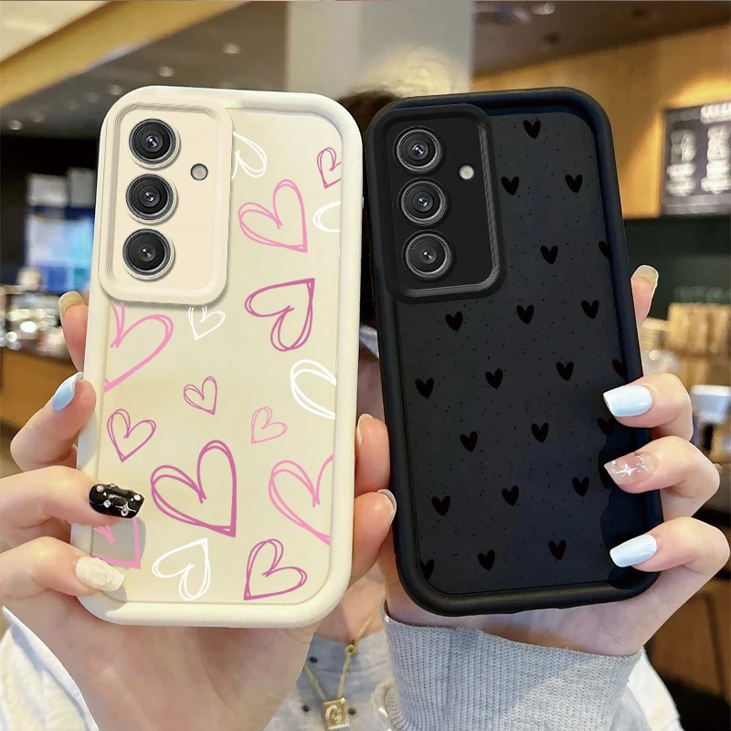 Funda de corazón de amor de dibujos animados Ins para Samsung Galaxy S25 FE S24 S23 S22 S21 S20 Plus Note 20 Ultra 5G S25 Plus S24 Ultra - imagen 3