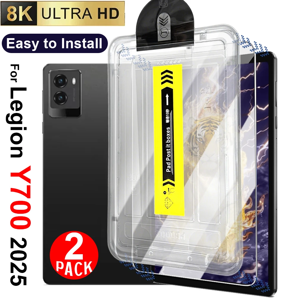 Protector de pantalla de fácil instalación para Lenovo Legion Y700 2025 8,8 pulgadas vidrio templado instalación sin polvo HD película antiarañazos