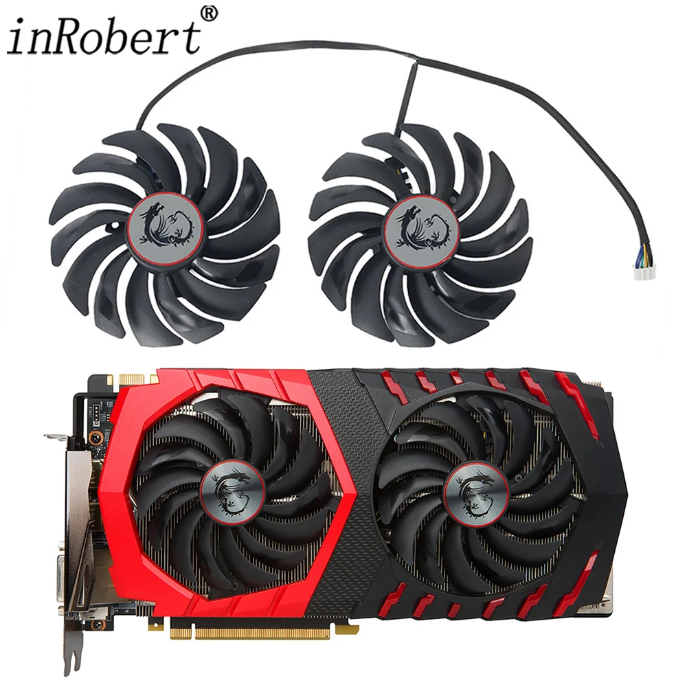 Ventilador enfriador para tarjeta de juego MSI Radeon R9 380 Armor 2X GTX 1060 1070 1080 TI RX 470 570 RX580, 95MM, PLD10010B12HH, PLD10010S12HH